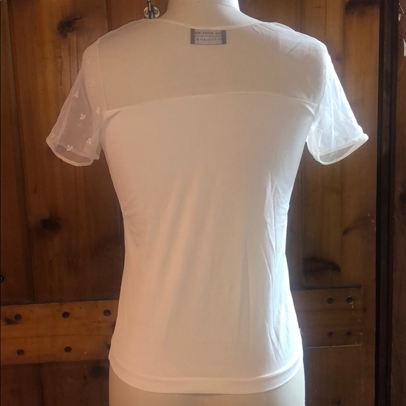 Go Figure Mixed Lace Vintage Top Size Small - Picture 4 of 5